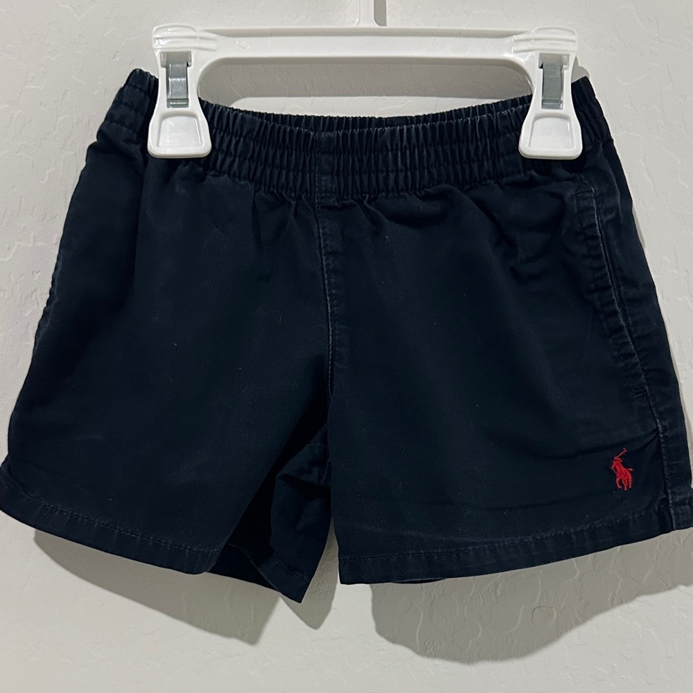 Ralph Lauren Navy Shorts with Red Logo